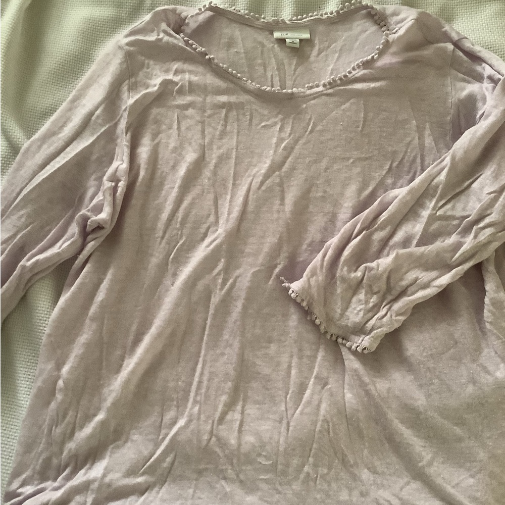 J Jill lilac 3/4 sleeve top